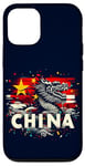 iPhone 13 Pro Double Exposure China Flag Chinese Dragon Celebration Wave Case