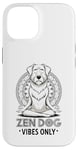 Coque pour iPhone 14 Zen Méditant Mandala Mindfulness Chien