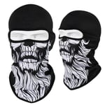 Moottoripyörä Balaclava Skull Print Moto Kokonaamari Tuulenpitävä Hiihto Pään Kaulanlämmitin Pyöräily Biker Huppu Lippalakki Miesten kypärävuori