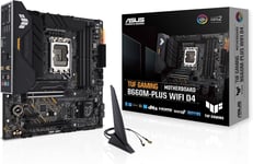 Tuf Gaming B660M-Plus Wifi D4 \U2013 Carte Mère Gaming Intel B660 Lga 1700 Matx (10+1 Phases D`Alimentation Drmos, Intel Wifi 6, Pcie 5.0, 2 X Pcie 4.0 M.2, Aura Sync Rgb)