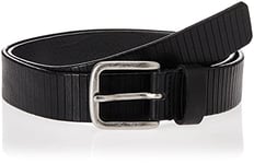 JACK & JONES Men's Jacroyale Leather Belt Ltn Vegetable Tan Belt, Black/, 95