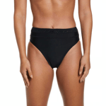 Nike Swim Women's Small Fusion High Bikini Bottoms Black NESSD182-001 New