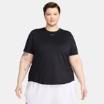 Nike Dri-FIT One Classic T-shirt (Plus Size) Svart - Löpartröja för Damer - Handla nu på Loparshop.se!