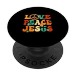 Costume hippie sexy Love Peace Jesus Christian Fun années 60 et 70 PopSockets PopGrip Adhésif