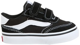 Vans Garçon Unisex Kinder Brooklyn Basket, BA2-SUEDE/CANVAS Black/White, 30 EU