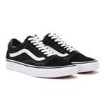 Vans Womens Old Skool Mens Black Canvas Trainers Rubber - Size UK 9