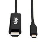 TrippLite by Eaton USB-C to HDMI Adapter Cable (M/M), 4K 60 Hz, 4:4:4, Thunderbolt 3 Compatible, Black, 6 ft (1.8 m)