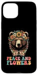 Coque pour iPhone 15 Plus Couronne de fleurs avec ours marron