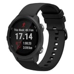 För Garmin Forerunner 245 Music 20mm enfärgad mjukt watch Black