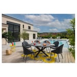 Table de jardin à rallonge - 6/10 places - Aluminium - Anthracite - PALMA  