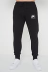 Nike Air Mens Fleece Joggers In Black Cotton - Size Large