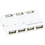 Hub 7 ports usb 2.0 desktop auto-alimente