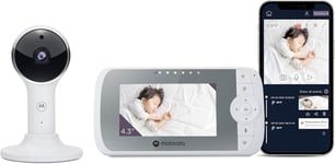 Babyphone MOTOROLA VM64 Caméra Bébé 1080p Moniteur Ecran LCD 4.3  Rechargeable V