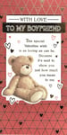 BOYFRIEND VALENTINE'S DAY CARD - Valentines With Lovely Words Bears Design