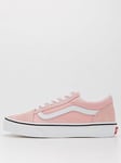 Vans Junior Girls Old Skool Trainer - Pink/White, Pink/White, Size 5 Older