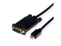 ROLINE 04/11/5978, 3 m, Mini DisplayPort, VGA (D-Sub), Hankoppling, Hankoppling, Rak