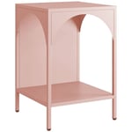 Sweeek - Table de chevet. table d'appoint en métal rose