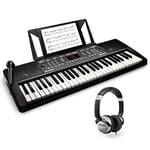 Alesis Melody 54-54-Key Portable Keyboard with Built-In Speakers, 300 Built-In Sounds & Numark HF125 - Ultra-Portable Professional DJ Headphones with 6 ft Cable, 40 mm Drivers