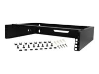 Startech.Com 2U Wall Mount Rack, 19" Wall Mount Network Rack, 14 Inch Deep (Low Profile), Wall Mounting Patch Panel Bracket For Network Switches, It Equipment, 77Lb (35Kg) Capacity - Network Equipment Rack (Rack-2U-14-Bracket) - Monteringsbrakett Fo