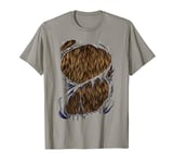 Werewolf Halloween Costume - Furry Bear or Beast Torn Ripped T-Shirt