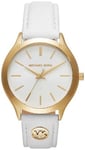 Michael Kors MK7466 Slim Runway Valkoinen/Nahka Ø38 mm