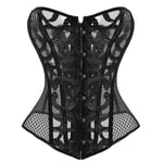 ZXF Corset sexy en dentelle pour femme - Pour perte de poids - Couleur : noir, taille : XXXXXL.