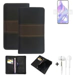 Phone Case + earphones for Huawei Honor 9x China Wallet Cover Bookstyle protecti