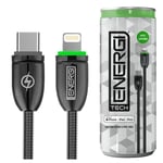 Gems & Stones Black 1.2M Tech Energi Apple PD USB-C to MFi Lightning 8-Pin Cable