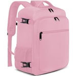 EZUOLA Bagage Cabine 40x20x25 pour Ryanair 20L Petit Sac à Dos Voyage Cabine pour Femme Sac à Main Bagage Cabine Avion avec USB Charging Port Sac Weekend Sac de Voyage Excursions Courtes, Rose