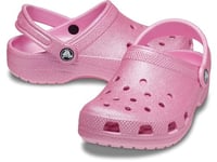 Crocs Unisex Kids Classic Glitter T Clog, Pink Tweed Glitter, 4 UK