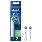 2 Pack Oral B Cross Action Braun Replacement Electric Toothbrush Heads