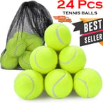 24Pcs Tennis Balls Good Quality Sports Outdoor Fun Cricket Beach Dog Ball Game