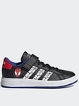 adidas Sportswear Kids Unisex adidas x Marvel's Spider-Man Grand Court Shoes Kids - Black, Black, Size 4 Older