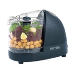 Petra PT2182HEVDEEU10 Multi-hachoir électrique - Mini robot culinaire, 2 lames en acier inoxydable, 1500 tr/min, bol transparent sans BPA, hachoir universel de 350 ml pour noix, fruits, légumes, 150W