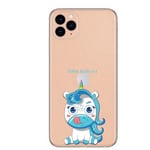 Coque Iphone 11 licorne bleu personnalisee