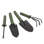 4-pack Trädgårdsspade Set Hem Inomhus Trädgård Blomsterträdgård Mini Spade Set Bonsai Verktyg Grön Fyra-delad Set