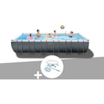 Kit piscine tubulaire Intex Ultra xtr Frame rectangulaire 7,32 x 3,66 x 1,32 m + Kit d'entretien