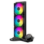 Cooler Master MasterLiquid 360L Core ARGB CPU Liquid Cooler - Dual Chamber Gen S Pump, Superior Radiator and 120 mm ARGB Fans, LGA 1700 and AM5 Brackets - Black