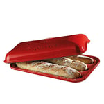 Emile Henry Eh349506 Moule à Baguettes Céramique Rouge Grand Cru 39 X 24 X 8 cm