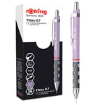 rOtring Tikky Pastel Mechanical Pencils | HB 0.7 mm | Orchid Bloom | with Comfort Rubber Grips | 12 Count