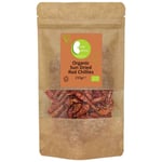 Organic Sun Dried Red Chillies Whole by Busy Beans Organic (250g)