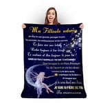 Plaid Personnalisé Doux Polaire pour Offrir à sa Filleule. Idée Cadeau Insolite Utile pour Un Anniversaire Noel Une Fête Un Mariage. Couverture Couvre Lit pour la Deco de la Maison (150x200 cm)