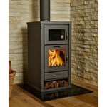 Poele à bois avec four - Victoria 05 - V05 Deluxe F - 11.3 Kw - Noir - Dessus