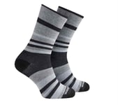 Wrightsock Eco Explore Crew Socks Black Stripe S