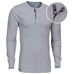 Dovre Organic Cotton Grand Dad Rib Shirt Grå ekologisk bomull XX-Large Herr