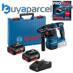 Bosch GBH 18V-22 SDS + Brushless Cordless Rotary Hammer Drill + 2 x 4.0Ah Li-ion