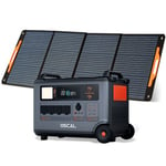 OSCAL PowerMax 6000 Réservoir solaire portable 3600Wh(6000Wh) + OSCAL PM200 Panneau solaire pliable 200W Station d'énergie Portable