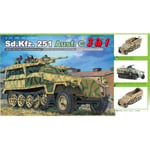 SD KFZ 251/10 3,7 cm PAK 3 KIT 1:35 Dragon Kit Mezzi Militari Modellino