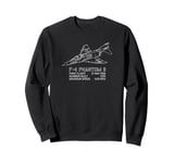 F-4 Phantom II American Jet Plane Infographic Sweatshirt