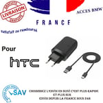 Original HTC Chargeur TCP5000 + Cable Usb DC-M700 pour HTC M9 (E8) U11